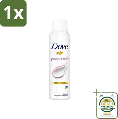 1 x Dove - Deospray - Powder Soft - 150 ml- Deodorant - Poeder - Oksels - Transpiratie - Geur