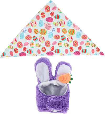 Paas Eendenkostuum - Tuindecoratie Beeld - Lentefeesten Versieren - Duurzaam Polyester Materiaal - 58 cm - Paars