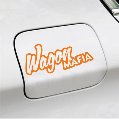 Bumpersticker - Wagon Maffia - 8,6 X 19 - Oranje