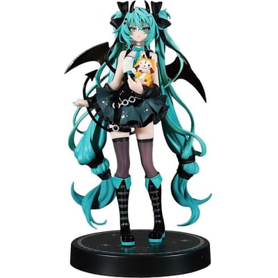 Heet 19cm Kleine Duivel Hatsune Miku Handgemaakt Kleine Wasbeer Chuyin Donkere Engel Handgemaakt PVC Figuur Animatie Perifere Ornamenten black