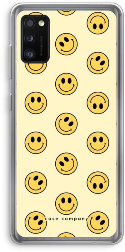 Case Company® - Hoesje geschikt voor Samsung Galaxy A41 hoesje - Smiley N°2 - Soft Cover Telefoonhoesje - Bescherming aan alle Kanten en Schermrand