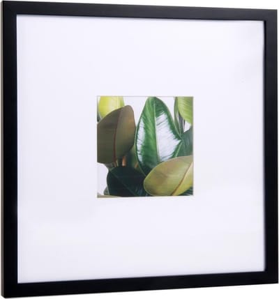 XLBoom Vitro Fotolijst 13 x 13 cm - Fotokader voor ophangen fotoformaat 13x13cm - Zwart hout - Afmetingen kader 32.7 x 32.7 x 1.8 cm