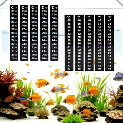 Watertemperatuur Stickers - Thermometerstrips Aquarium - Vis Tank Controleren - Zelfklevend Herbruikbaar - 10-40 Graden