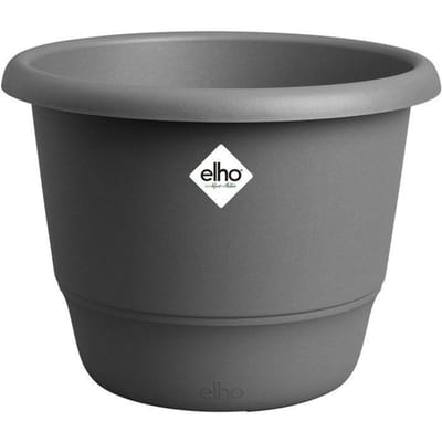 Elho Amiga Rond 55 - Grote Bloempot voor Binnen & Buiten - 100% Gerecycled Plastic - Ø 55 x H 41.3 cm - Antraciet