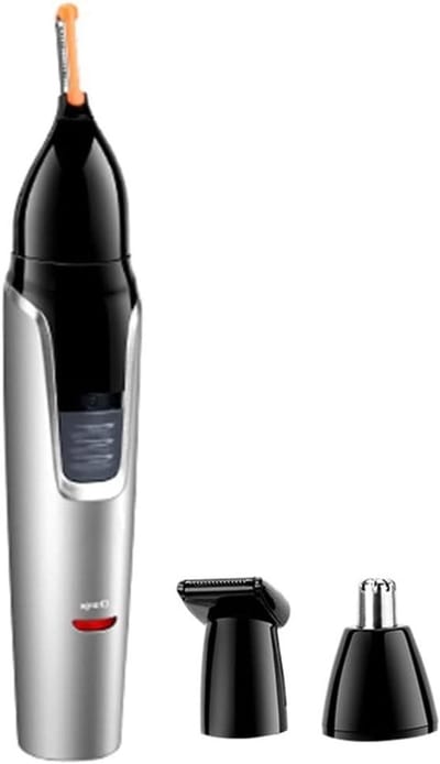 Neus en Oor Trimmer - Gezichts Haar Trimmer - Persoonlijke Verzorging - 3-in-1 Functionaliteit - 1 Stuk - Zilver