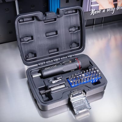 Smoos® Momentschroevendraaier 1 - 8 Nm met 30-delig bitset en opbergkoffer