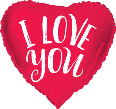 Folat - Folieballon Hartvormig I Love You Rood - 45 cm - Valentijnsdag versiering - Valentijnsdag cadeau - valentijnsdag