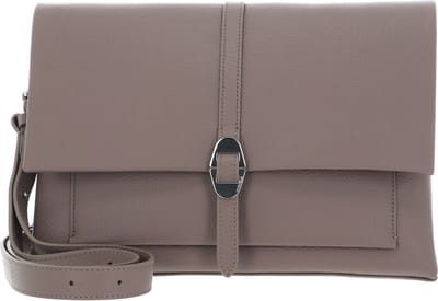 COCCINELLE Leren Schoudertas Dorian Handbag Grained Leather Warm Taupe