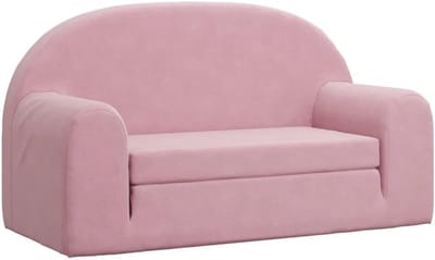 Quvo® Kindersofa - Zitzak - Kinderstoel - Roze - 28cm x 84cm x 45cm
