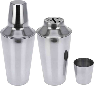 Excellent Houseware Cocktailshaker - 10x - zilver - RVS - 500 ml - cocktails maken - drank accessoires
