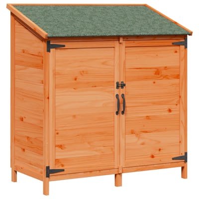vidaXL - Tuin - Shed - met - dak - Bruin - 106,5 - x - 56 - x - 113,5 - cm - Massief - Vurenhout