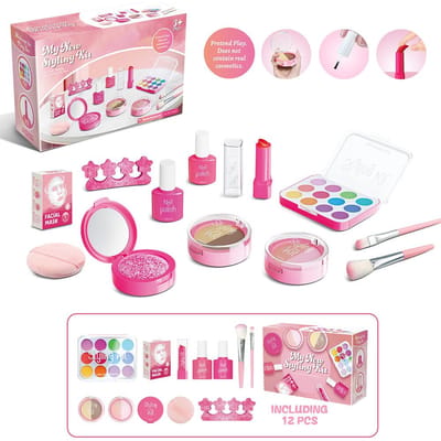 Doe-het-zelf Speel Make-up Speelgoed Speelhuis Simulatie Make-up Cosmetica Set Educatief Speelgoed Cadeaus Voor Meisjes pink