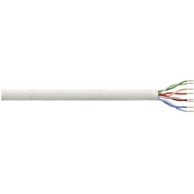 LogiLink CPV0035 Netwerkkabel CAT 6 U/UTP 4 x 2 x 0.205 mm² + 1 x 2 x 0.205 mm² Grijs 100 m