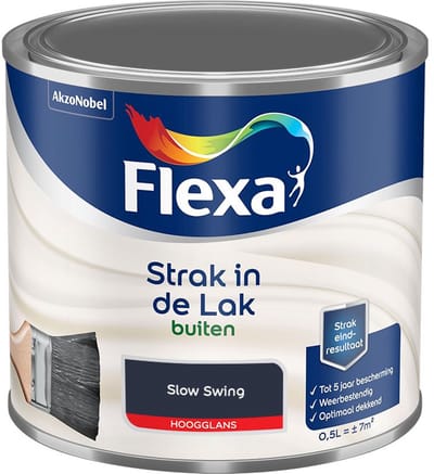 Flexa - Strak In De Lak Buitenlak Hoogglans - Slow Swing - Mengverf - 500 Ml
