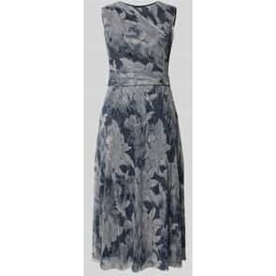 Midi-jurk met bloemen All-over print