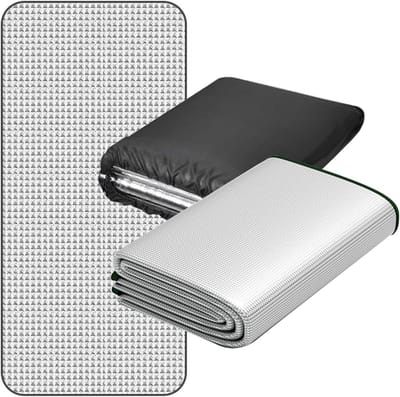 SnelShoppen - Waterdichte Campingmat 2m x 0,6m, Dubbelzijdige Aluminium Folie, Lichtgewicht Slaapmat voor Kamperen en Buitenactiviteiten