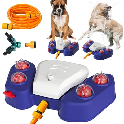 Huisdierproducten Huis Hond Automatische Drinkwater Voedingsmachine Buiten Waterspuit Interactief Hondenspeelgoed 43.7*26.5*10.9cm