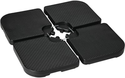 Killogood Parasolvoet 4-delige parasolvoet - vulbaar - 100 x 100 x 8 cm - zwart