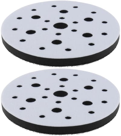Dailygoody - Zachte Spons Interface Pad - Schuurpad Adapter - 150 mm Diameter - 25 Gaten - Haak en Lus - Perfect voor Schuren - 2 Stuks
