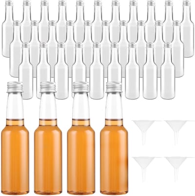 Dailygoods- Likeurflessen 50 stuks - Mini-flessen 100 ml - Schroefdoppen - Trechters - Vullen van vloeistoffen - Perfect voor feesten