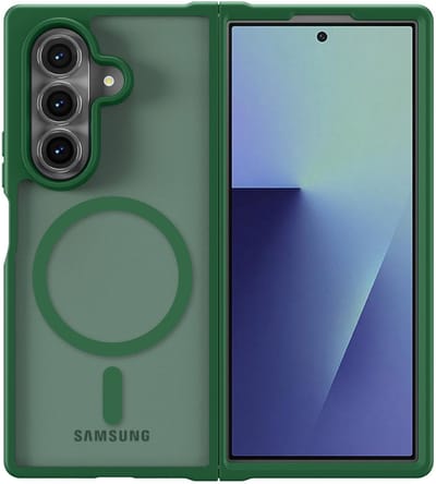 Hoesje Geschikt voor Samsung Galaxy Z Fold 7 - Compatibel met MagSafe / Qi2 - Matte Beschermhoes - Back Cover met Magneet - Groen