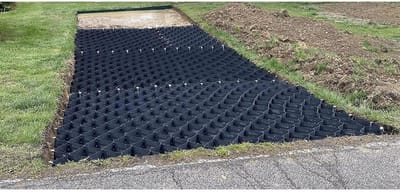 Betonnen Grondroosters - Grind Stabilisator - Oprit Stabiliseren - Honingraat Structuur - 6 x 85 m - Zwart