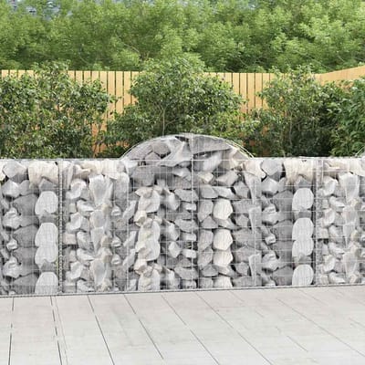 vidaXL - Schanskorven - 18 - st - gewelfd - 200x50x100/120 - cm - ijzer