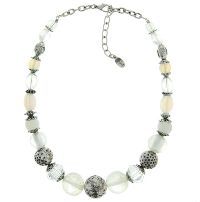 Behave - Ketting met verschillende kralen - Trendy sieraden - Nikkelvrij - 44 cm + 5 cm verlengketting