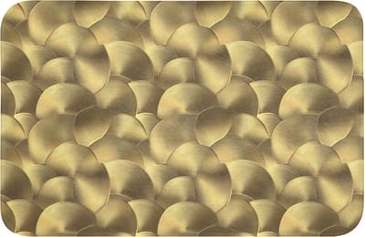 WC mat 60x40 cm - Antislip - Modern - Cirkel - Goud - Toiletmat - Vloermat - Douchemat - Toilet tapijt - Toiletmatten
