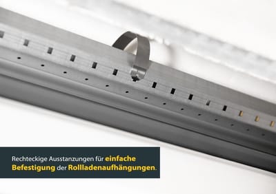 Schellenberg 86010 rolluikas SW60 100 cm lengte, achthoekige stalen buisas voor rolluikmotor, kan afzonderlijk worden ingekort, SW 60 Maxi