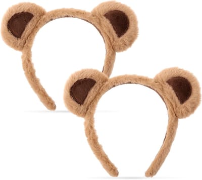 Schattige Bruine Berenoren Haarband voor Feestjes, Make-up en Cosplay - Dierenaccessoires voor Vrouwen en Meisjes, Perfect voor Kerst en Festivals