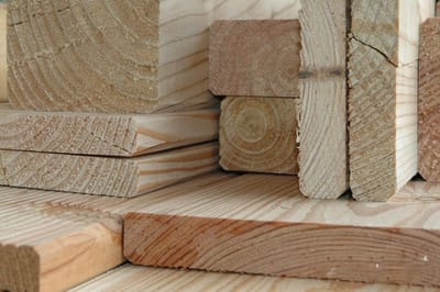 Larikshout 40 x 70 mm 150 cm - Gevinkeld constructiehout 4-zijdig glad