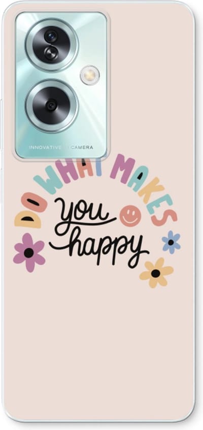 Case Company® - Hoesje geschikt voor Oppo A79 hoesje - Happy days - Soft Cover Telefoonhoesje - Bescherming aan alle Kanten en Schermrand