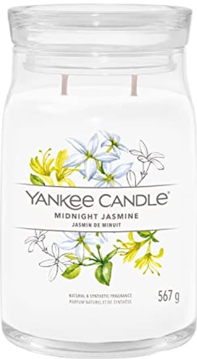 Grote Geurkaars met Dubbele Lonten - Middernacht Jasmijn Soja Wax Blend - Perfect cadeaus voor vrouwen