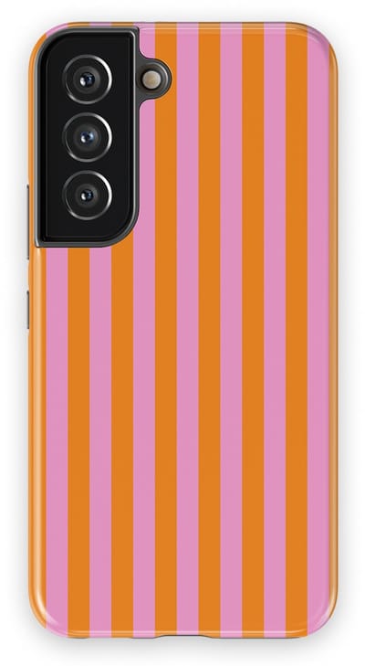 DripCase Gestreept Hoesje Samsung Galaxy S22 | Backcover met Mag | Stripes Motief | Trendy Case Samsung Galaxy S22 met Strepen Bubble Beam
