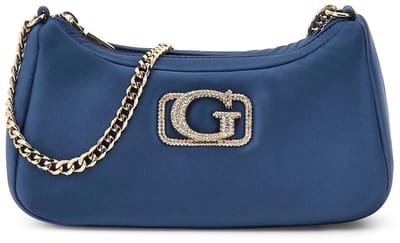 GUESS schoudertas Prue Mini Top Zip Shoulder Bag Slate blauw
