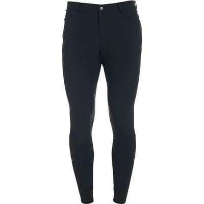 Equestro Heren Slim Fit Zomer Rijbroek Knie Grip XXXXL Zwart