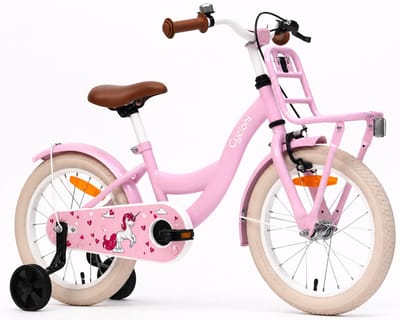 Cycloni Kinderfiets 16 inch Meisjesfiets - Roze - Inclusief Zijwieltjes - Voor 4, 5 & 6 jaar