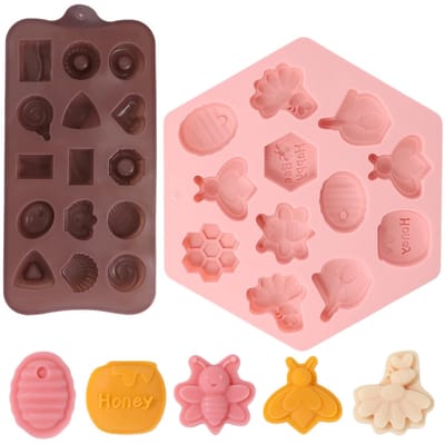 Dailygoods - Siliconen mal voor chocolade, 2 stuks, siliconen vorm, chocoladevorm, voor zelfgemaakte gebak, eend, bakgereedschap voor bakken en knutselen, keukenvorm om te bakken