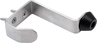 Deurstop Deurhaak - Kast Garderobehaak - Deur Open Houden - Sterke Zuigkracht - 50 Gram - RVS Look