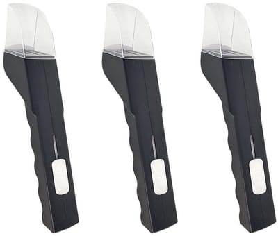 longziming - Insectenvanger - Spinnenvanger - Vliegenvanger - Wespenval - Set van 3, met gebogen handvat en acryl kijkvenster - Veilige afstand, contactloos vangen - Brede opening voor makkelijk en diervriendelijk vangen - Zwart