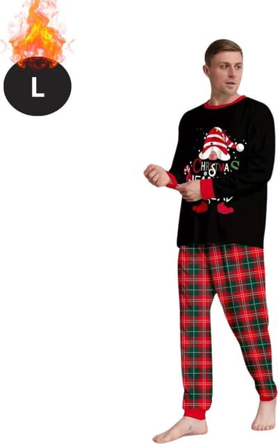 Bovista Kerst Pyjama - Heren - Kerstpyjama - Mannen - Slaapkleding Volwassenen - Set - Broek - Shirt - Christmas - Maat L