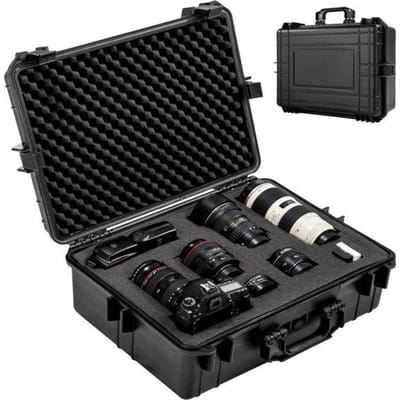 tectake® Camerakoffer - Waterdicht - Schuimvulling - Volume 35L - 4-voudige sluiting