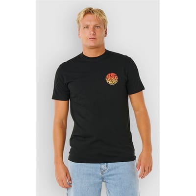 Rip Curl Wettie Passage Icon T-shirt Met Korte Mouwen Zwart M Man