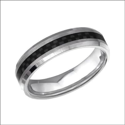 Aramat Jewels | Ringen | Titanium Ring met Zwart Carbon Inleg | | | |8mm | Titanium | Volwassenen | Verkleurd niet