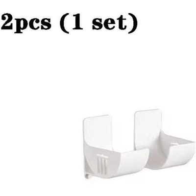 1 à 2 paires de supports muraux en plastique pour sacs poubelles de cuisine et de salle de bain, distributeur de rouleaux de film fraîcheur, support de rangement pour placard white