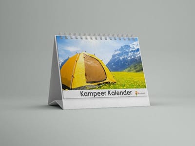 Kampeer Bureau-verjaardagskalender | Kampeer bureaukalender |Bureaukalender 20x12.5 cm
