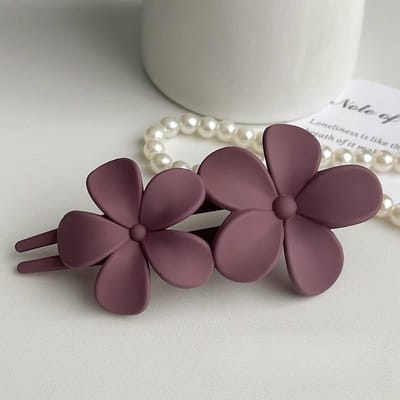1 Pièce Pince à Cheveux Griffe en Forme de Fleur Givrée Polyvalente Épingles à Cheveux Florales Accessoires Cheveux Barrettes pour Femmes