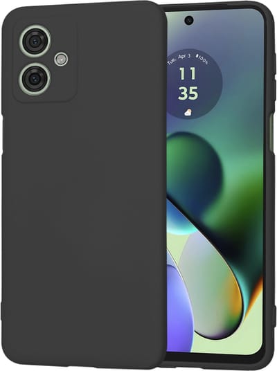 Techsuit Soft Flex Silicone Back Cover hoesje voor Motorola Moto G54 - Black