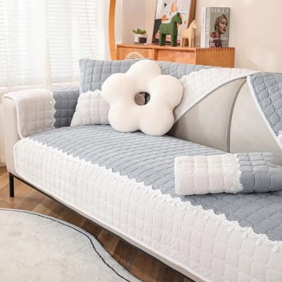 Ribfluwelen Bankhoes Ruit Antislip Bankhanddoek voor Hoekbank Verdikking Modern Bankkussen Multifunctionele Hoezen Tapijt 70x70cm 1pcs